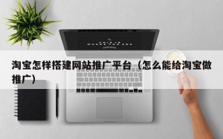 金华淘宝怎样搭建网站推广平台（怎么能给淘宝做推广）